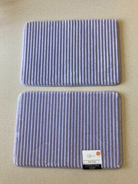 NWT Mainstays Performance Quick Dry Memory Foam Two  Bath Mats - Lavender